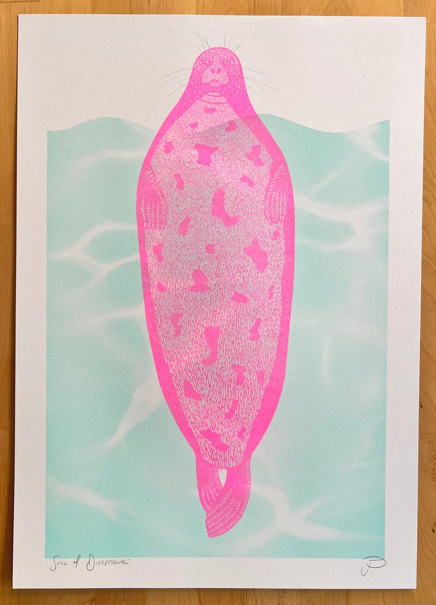 “Seal of Disapproval” Riso Print by Strangford