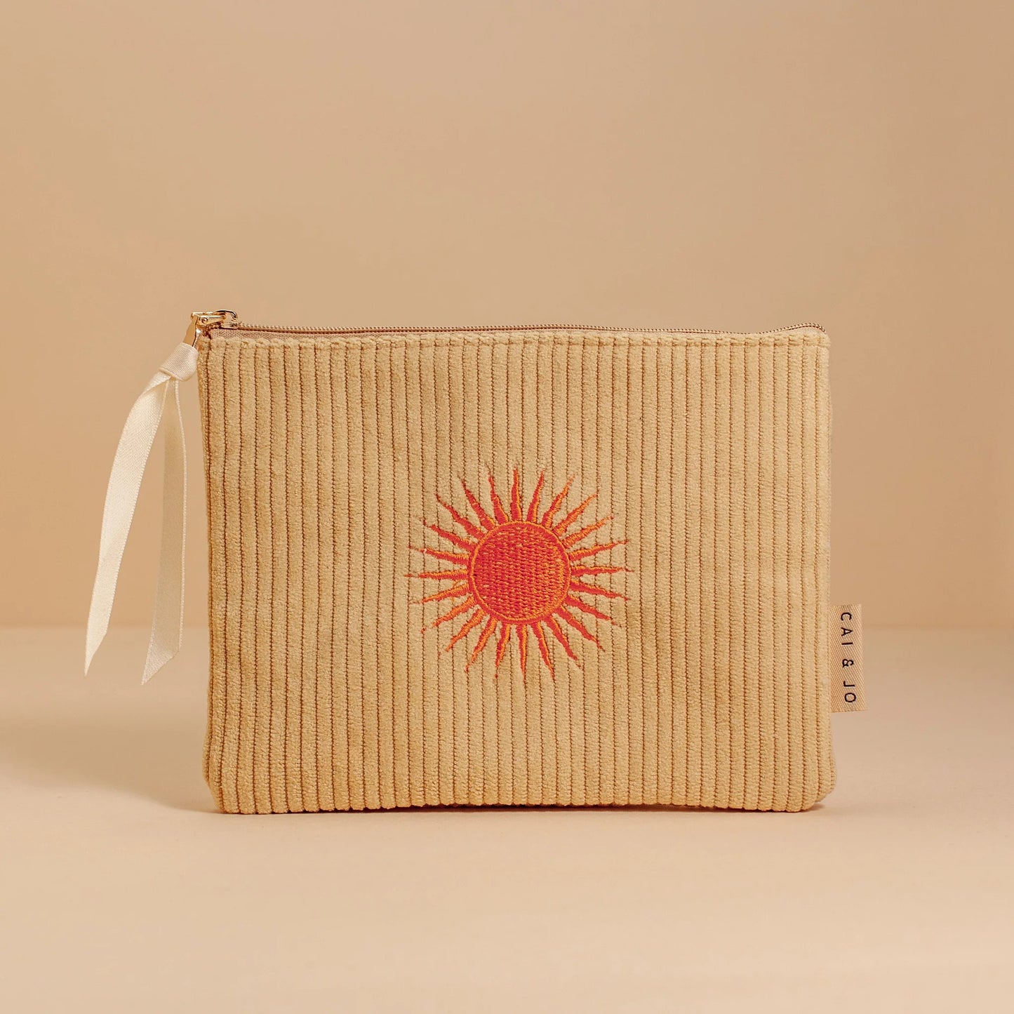 Corduroy Pouch in Pale Ochre by CAI & JO