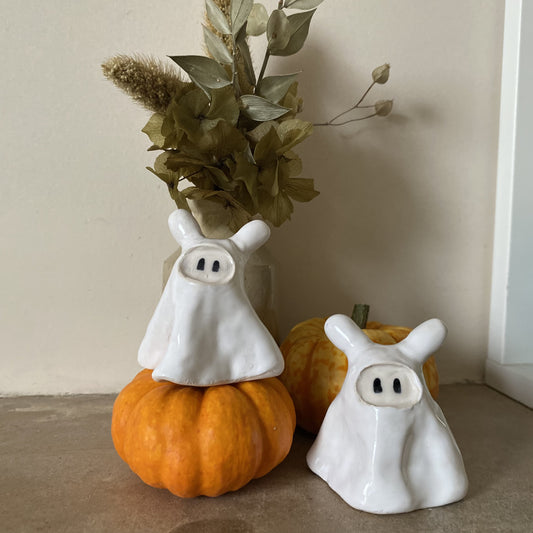 Handmade Ceramic Rabbit Ghost by Studio Pastel