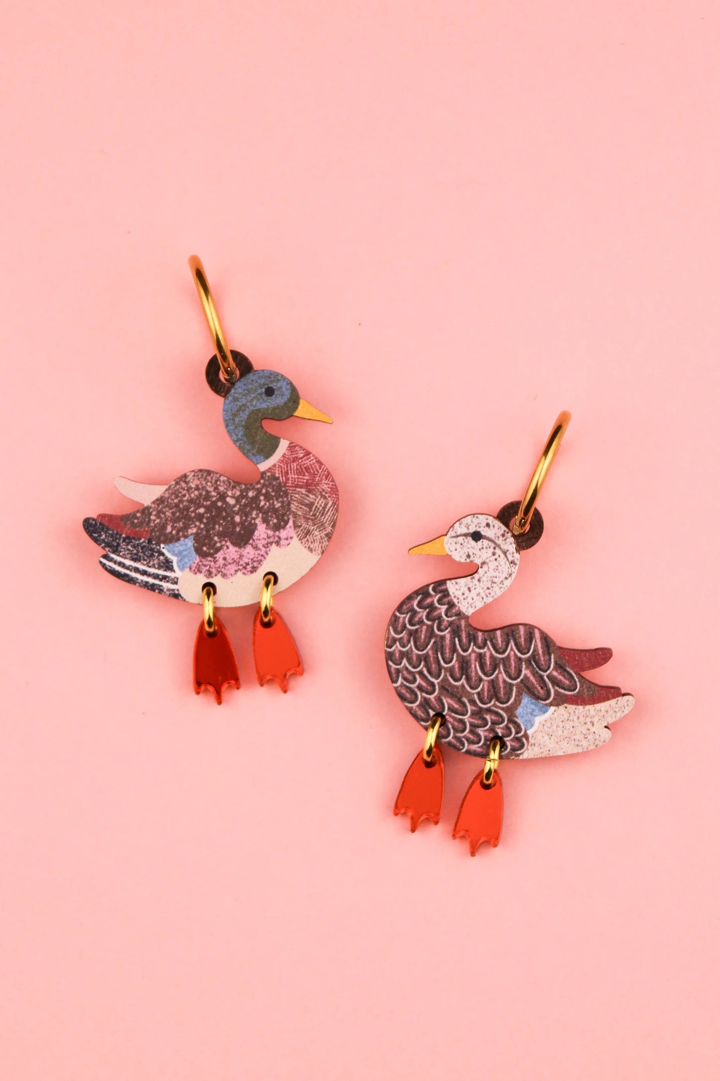Delightful Duck Earrings Earrings By Misfit Makes