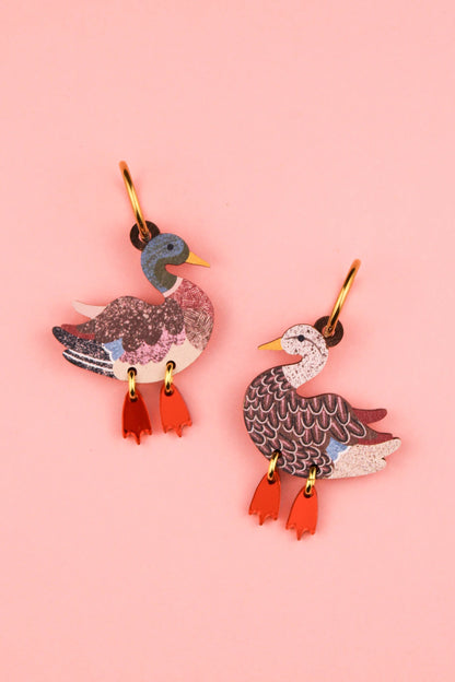 Delightful Duck Earrings Earrings By Misfit Makes