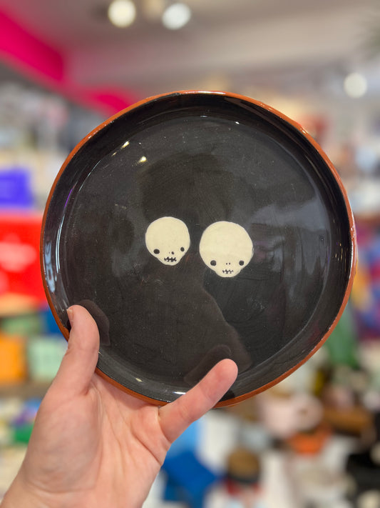 Classic Ceramic Skull Plate by REBECCA EDELMANN Ceramics