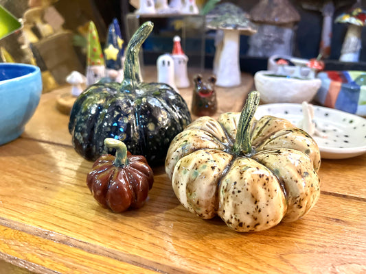 Ceramic Decorative Pumpkin By Pixie Pottery