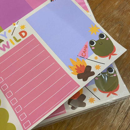 Stay Wild Camper Frog Weekly Planner by Uschie