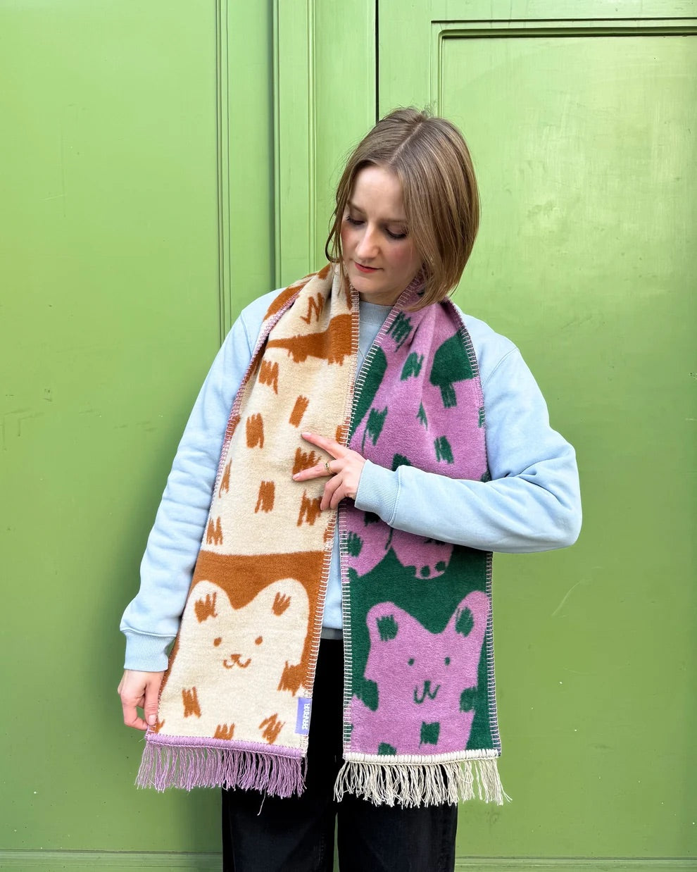 Cat Design Cozy Scarf By Panama