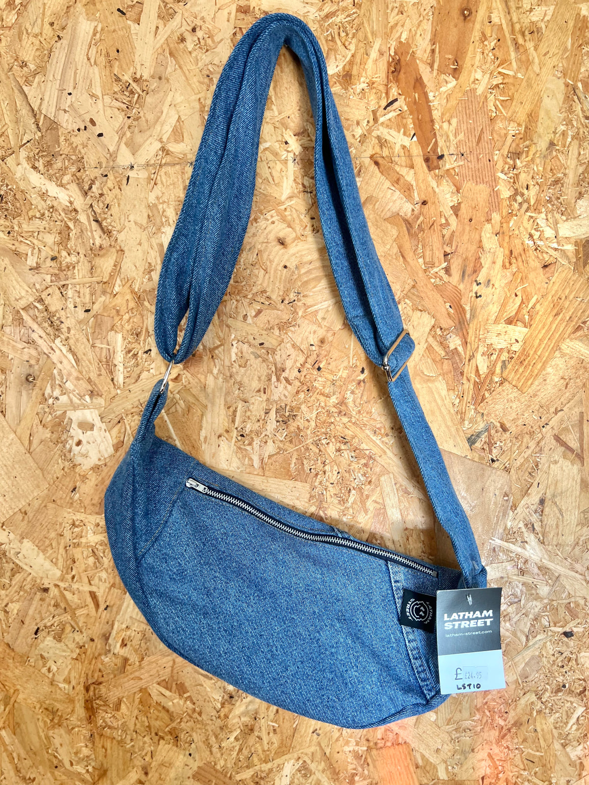 Reworked Brand Denim Bag By Latham Street