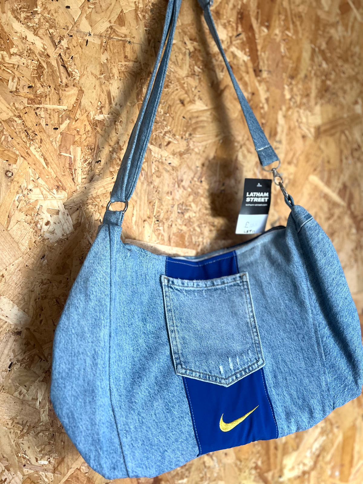 Reworked Brand Denim Bag By Latham Street