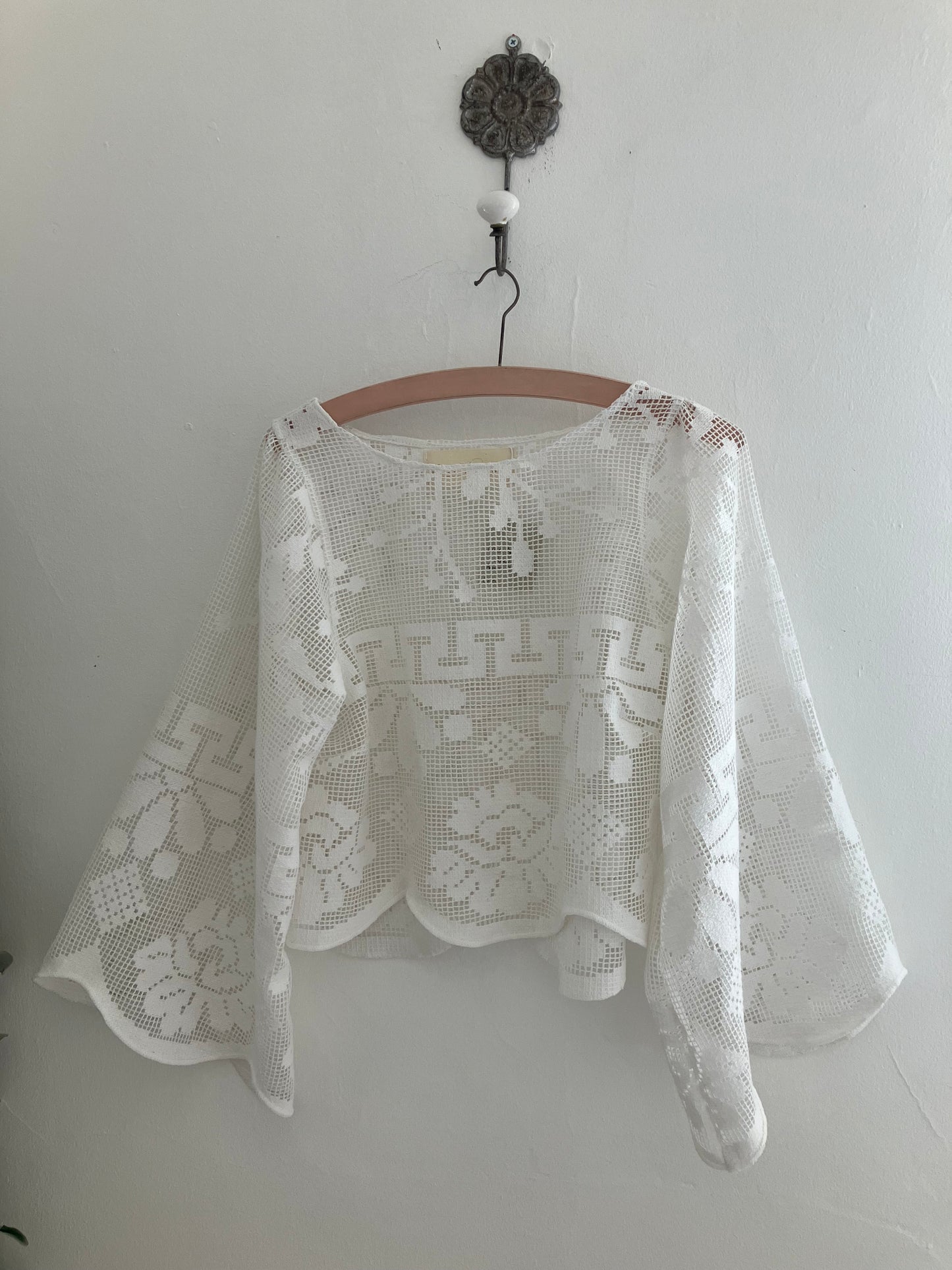 Lace Angel Sleeve Top  By Here You Are