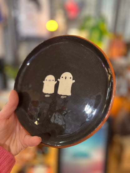 Classic Ceramic Ghosts Plate by REBECCA EDELMANN Ceramics