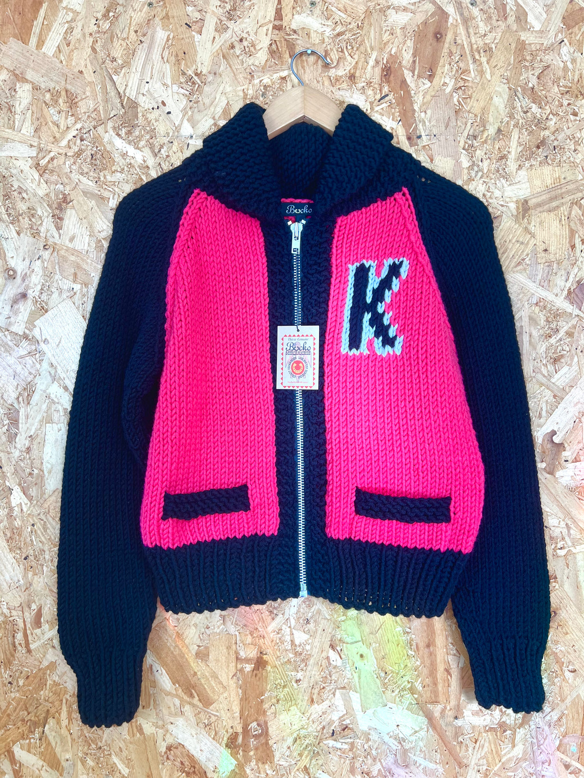 Chunky 'Sex' Handknit Cardigan by Bucko