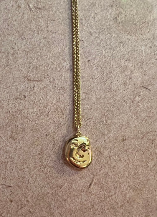 Gold Plated Frank Necklace By Familiar Faces