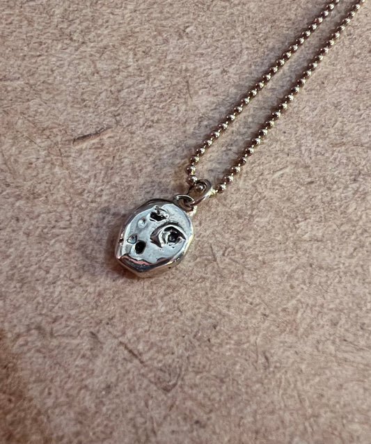 Tiny Silver Kat Necklace By Familiar Faces