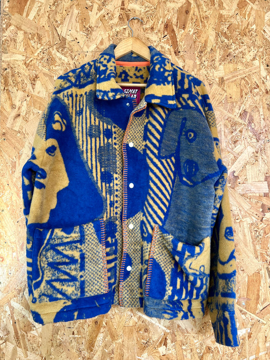 Jacquard Dog Design Jacket, Handmade by Szmat Sklad