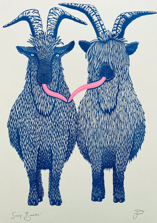 Silly Billies - Riso Print by Strangford