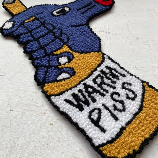 Warm Piss Punch Needle Wall Decor by Don Brosbin