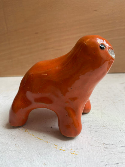 Orange Ceramic Teethie by Rebecca Edelmann ceramics