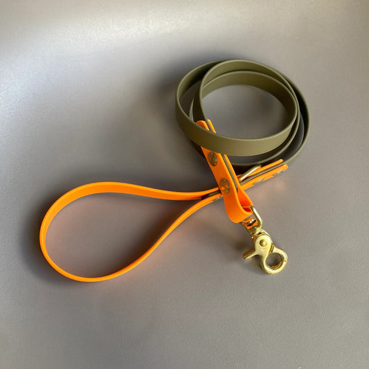 Dougie Colourblock BioThane®  Red Dog Lead By Frank's Goods