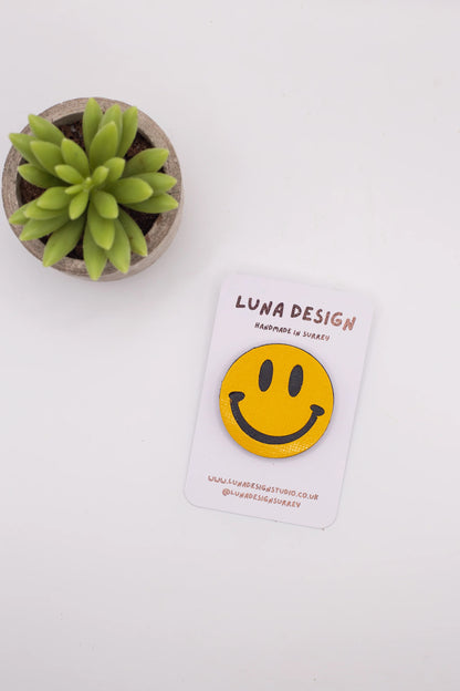 Smiley Brooch By Luna Design