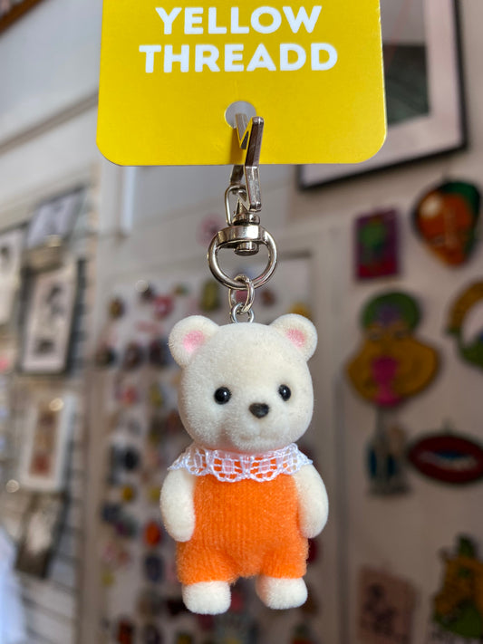 Baby Sylvanian bear keyring by Yellow Threadd