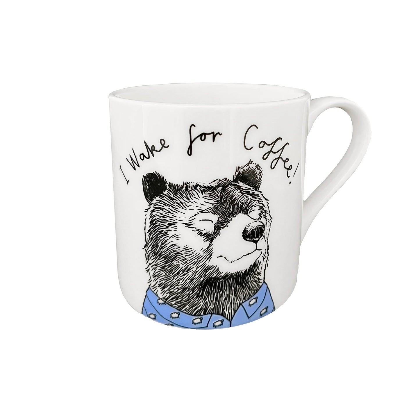 'I Wake for Coffee' Mug by Jimbobart