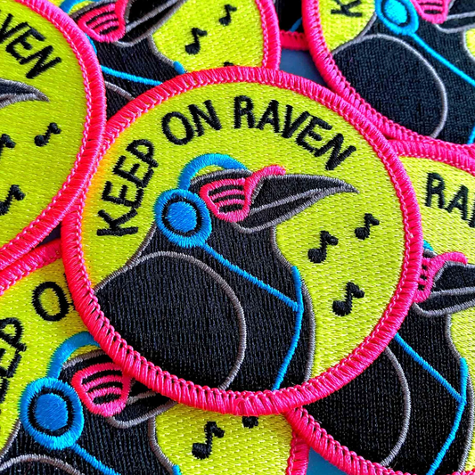Keep on Raven Iron on Patch by Hello Dodo