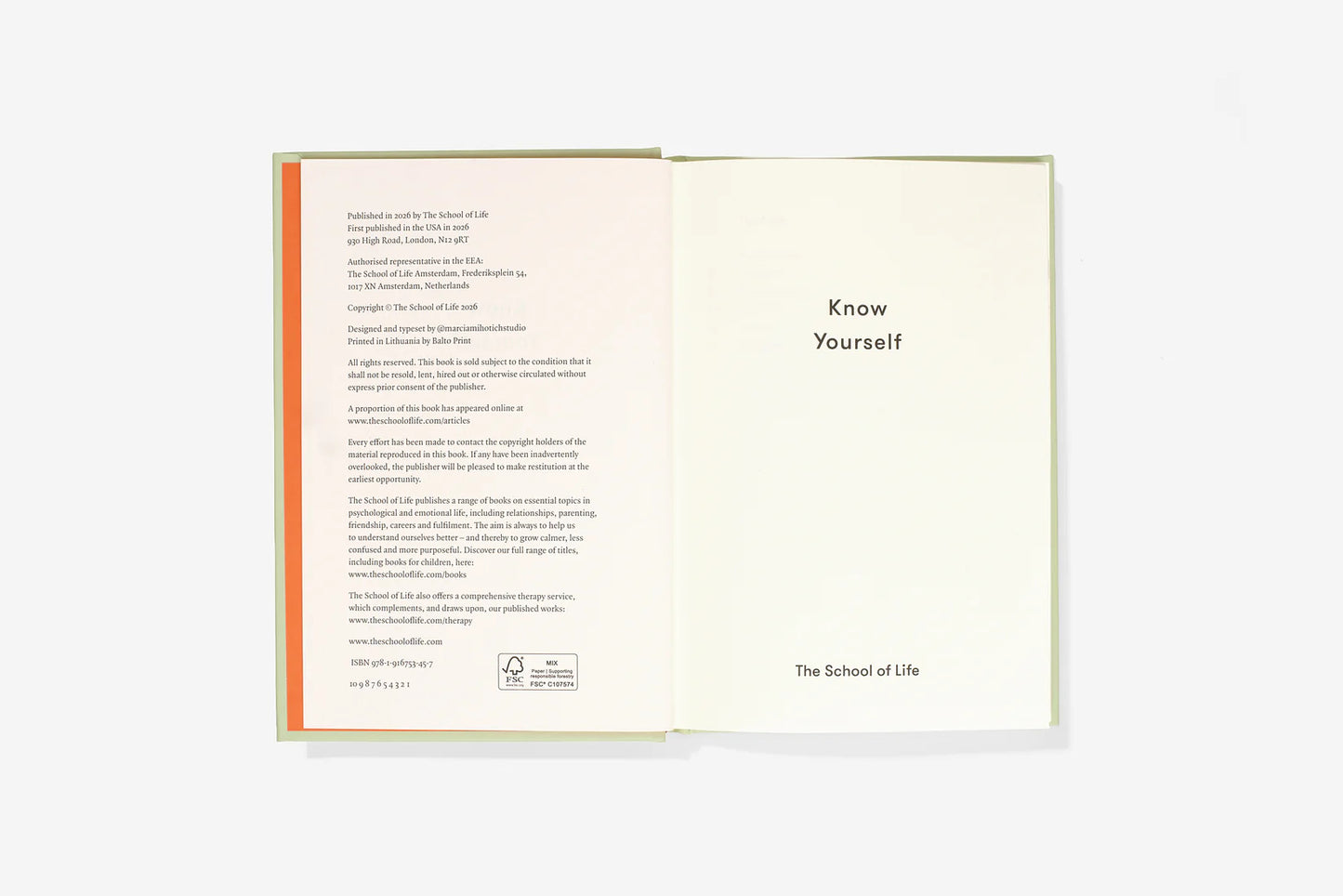 Know Yourself Book By School Of Life