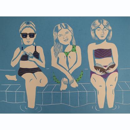 'Long Hot Summer' Lino Print By Kate Gerrard