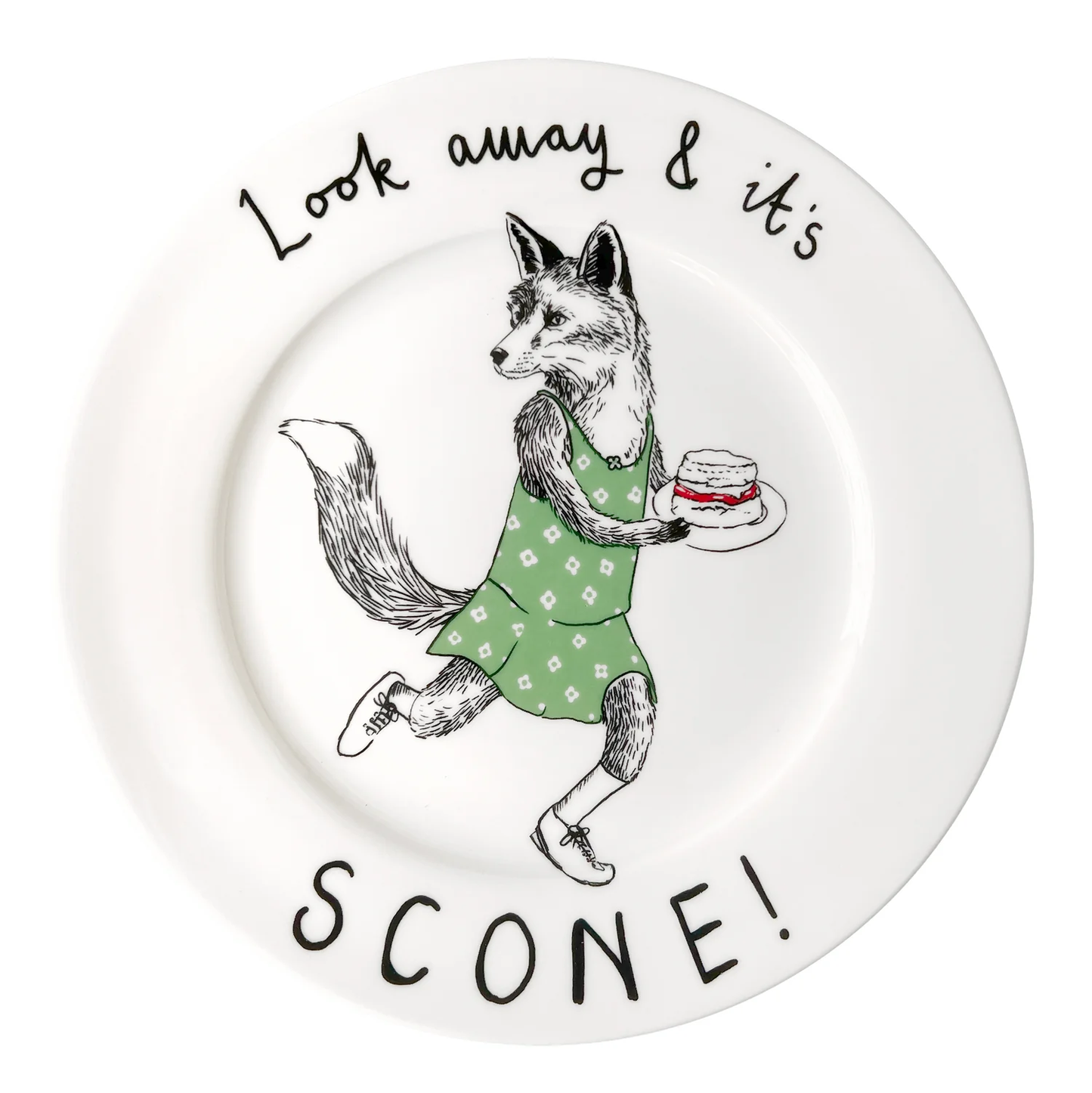 'Look Away And It's Scone' Side Plate by Jimbobart