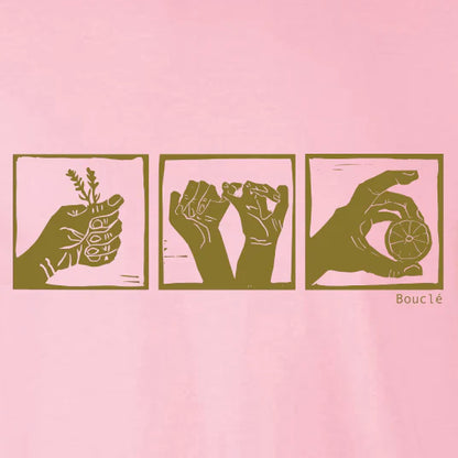 Screen Printed Cotton Pink Long Sleeve T-Shirt by Bouclé