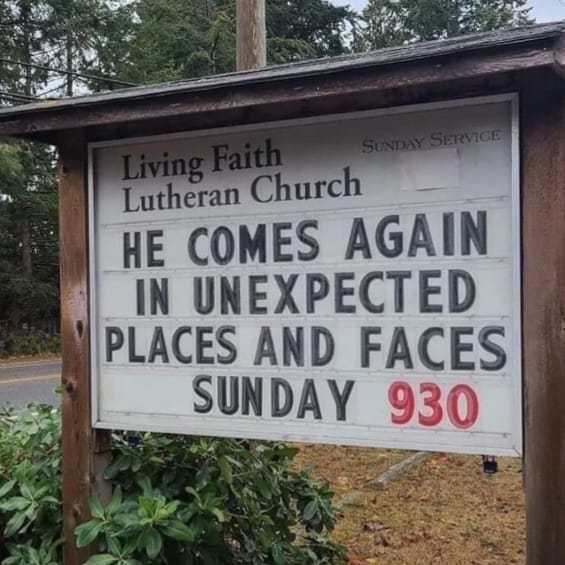 He comes again Square Magnet by Lost & Foundry