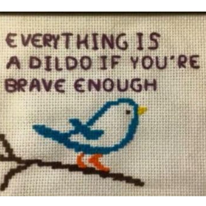 Everything is a D if you're brave enough Square Magnet by Lost & Foundry