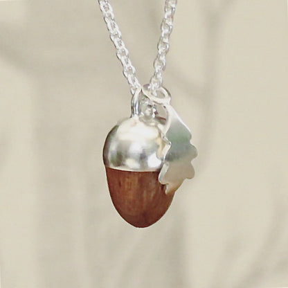 Acorn and oak leaf pendant by Phoebe