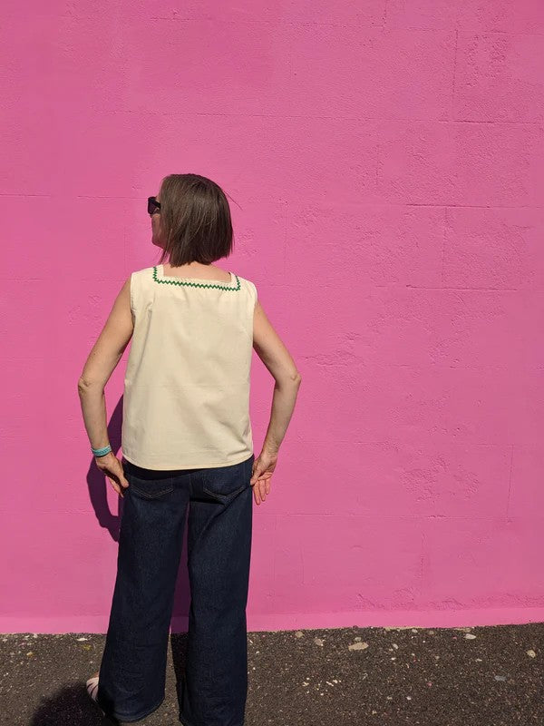 Square Neck Ric Rac Pillowcase Top By Patchwork Park