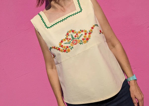 Square Neck Ric Rac Pillowcase Top By Patchwork Park