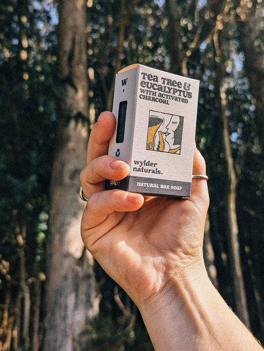 Tea Tree & Eucalyptus with Activated Charcoal by Wylder naturals.