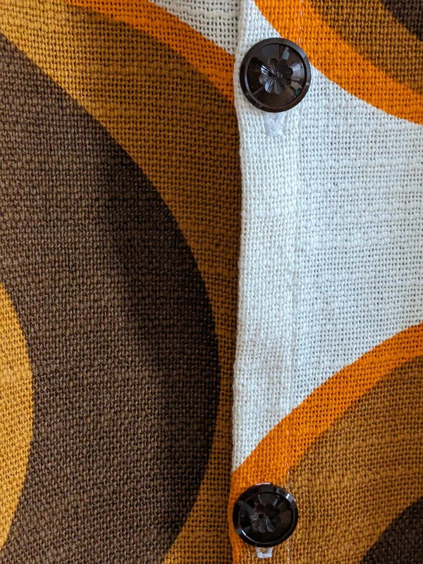 Handmade Graphic Vintage Curtain Dress By Patchwork Park