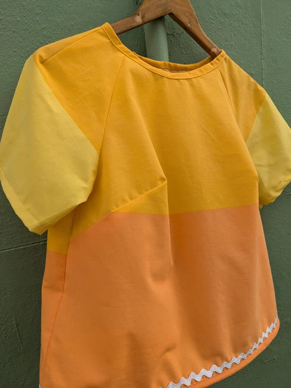 Handmade Vintage Colour Block top By Patchwork Park