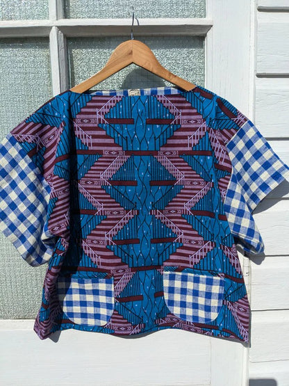 Handmade African Wax Print Square-Cut Top By Patchwork Park