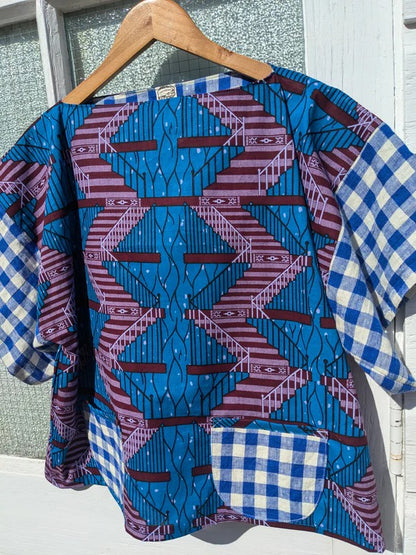 Handmade African Wax Print Square-Cut Top By Patchwork Park