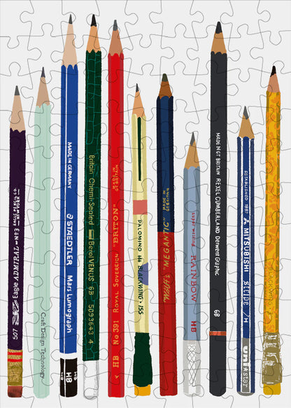 Pencils - 99 Piece Mini Jigsaw Puzzle by Happily