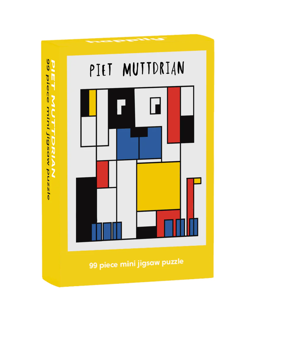Piet Muttdrian - 99 Piece Mini Jigsaw Puzzle by Happily