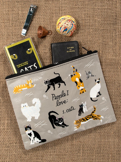 People I Love: Cats Zipper Pouch by Blue Q