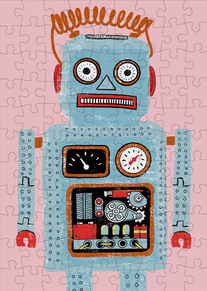 Robot - 99 Piece Mini Jigsaw Puzzle by Happily