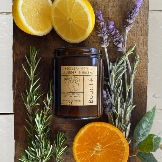 Sicilian Citrus, Lavender & Rosemary Candle by Bouclé