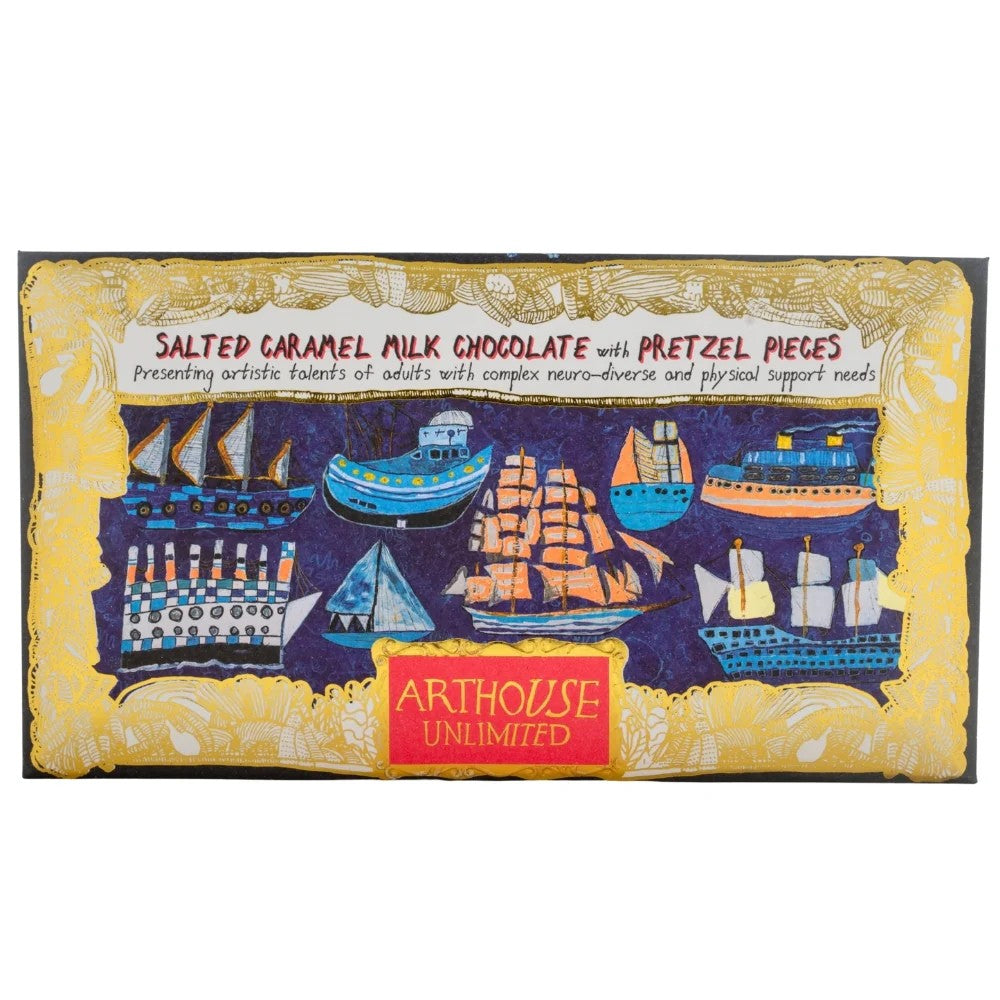 Ship Ahoy, Salted Caramel Milk Chocolate with Pretzel Pieces by ARTHOUSE