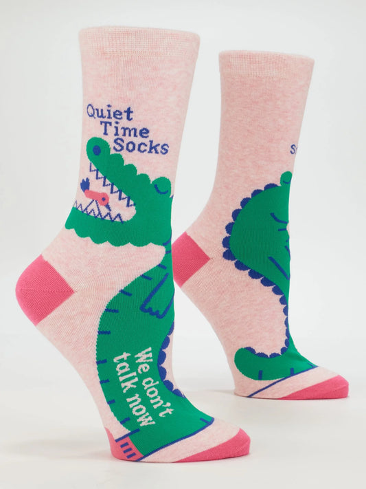Quiet Time Socks. We Don't Talk Now. Women's Crew Socks by Incognito