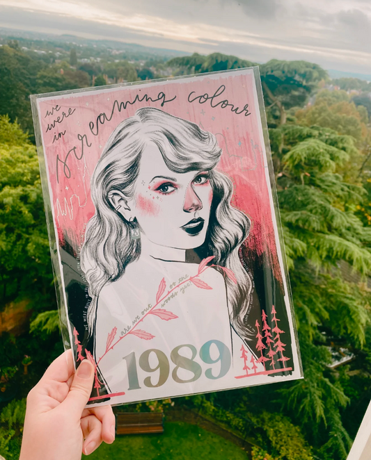 1989 Taylor Swift Holographic A4 Art Print by Spilt Milk Press