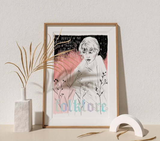 Taylor Swift - Holographic A4 Art Print by Spilt Milk Press