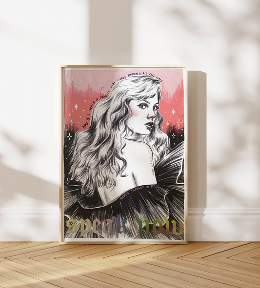 Speak Now - Haunted - Taylor Swift - Holographic A4 Art Print by Spilt Milk Press