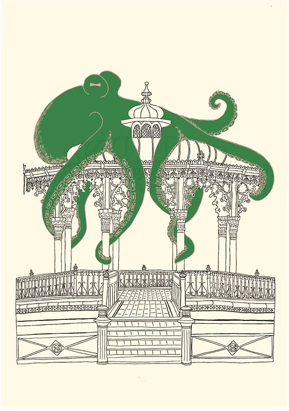 Bandstand, Brighton Art Print by Ruth Wragg-Jones